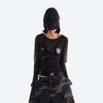 Gothic Halter Drawstring Tie Jersey Tank Top